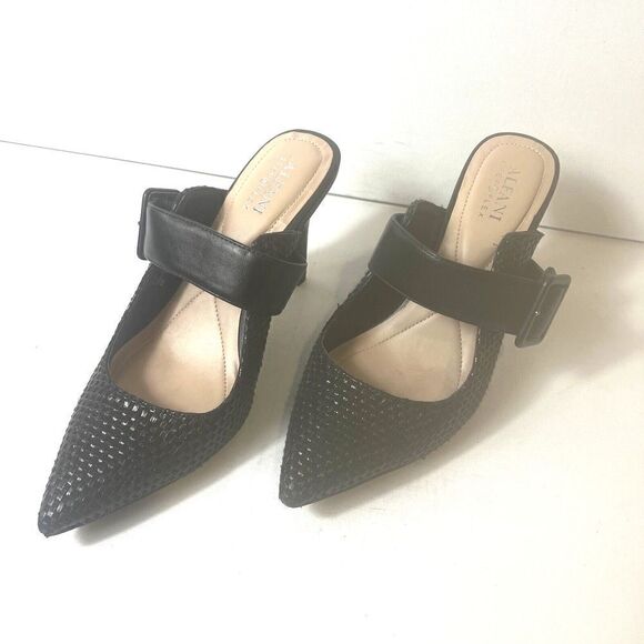 Alfani Step n Flex Womens 8 M Black Synthetic Stiletto Heels Slide Sandals Shoes - Picture 2 of 11